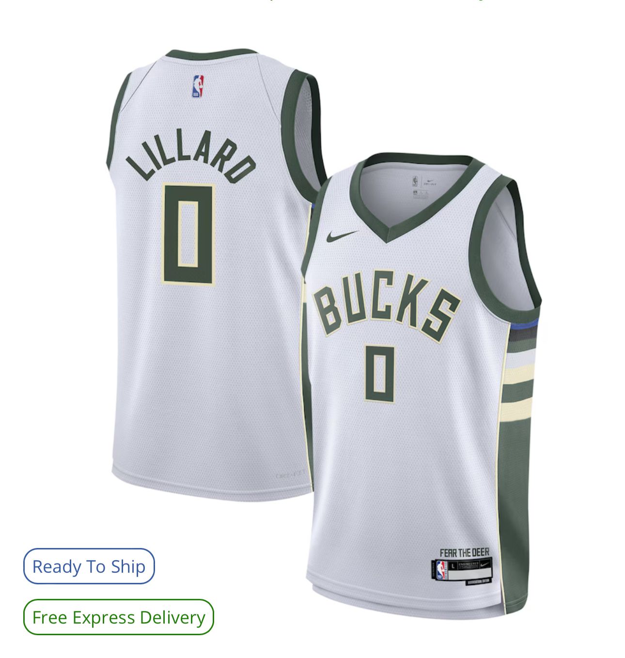 Men Nike Milwaukee Bucks #0 Lillard white NBA Swingman Icon Edition  2024 Jersey->youth nba jersey->Youth Jersey